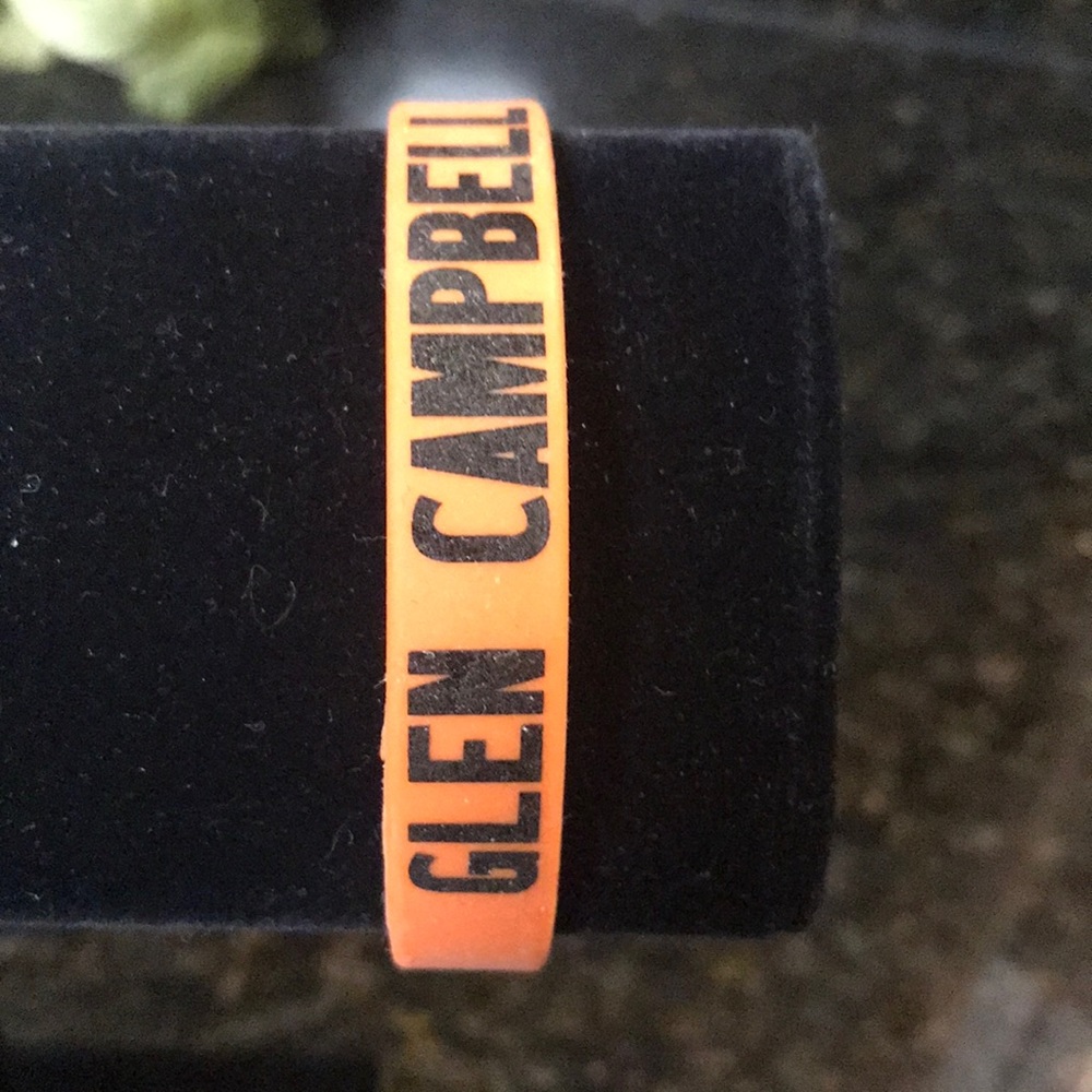 Rubber Glen Campbell “I’ll Be Me” bracelet.